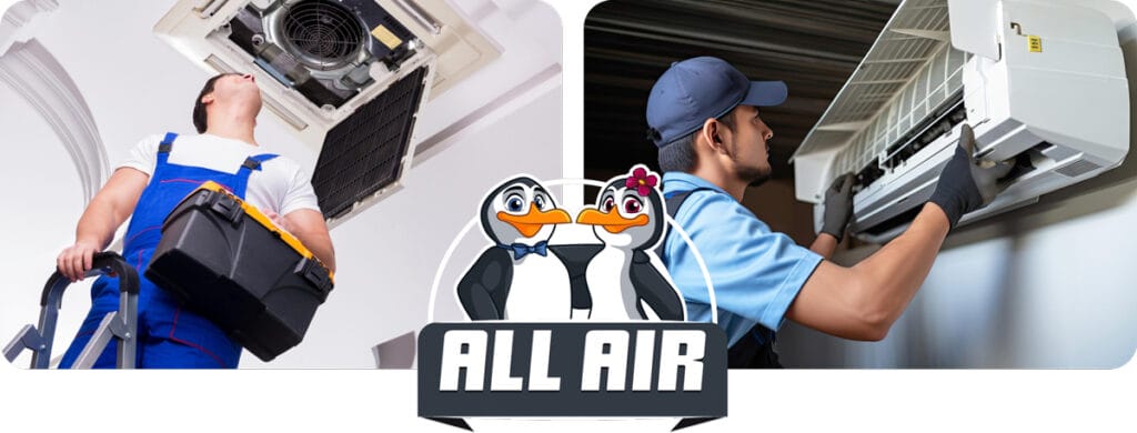 Professional All Air HVAC technicians performing air conditioning installation and maintenance services to ensure optimal indoor comfort and cooling performance